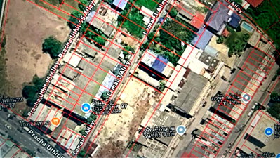 Land for sale BTS Phra Khanong : Prime land for sale, 138 square wah, Pracha Uthit 97, Soi Lamai 3, 20 meters wide. Suitable for building a house or home office.