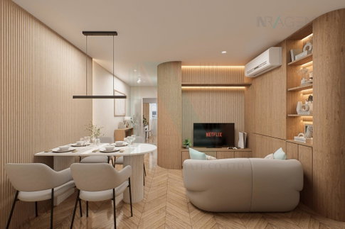 🎉 For Sell Condo THE TRIO GARDEN Building 1, Floor 11,2 bed room, Room size 54 sqm