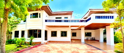 เช่าบ้านเดี่ยว นนทบุรี : MRTไทรม้า 540ม. รัตนาธิเบศร์-ท่าอิฐ บ้านหรู 2 ชั้นจัดเต็มเฟอร์ฯ เครื่องใช้ไฟฟ้า 4-5นอน 5 น้ำ 150ตร.ว. 500ตร.ม.  จดทะเบียนบริษัทได้