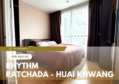 ขายคอนโด : ขายด่วน 🔥 Rhythm Ratchada - Huai Khwang 🔥 เฟอร์นิเจอร์ และ เครื่องใช้ไฟฟ้าครบ ใกล้ MRT ห้วยขวาง