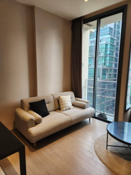 Condo for RENT : The Esse Asoke  𝐒𝐢𝐳𝐞 : 46.5 sqm. 1 Bedroom / 1 Bathroom (bathtub) /Unblocked view  𝐅𝐥𝐨𝐨𝐫 : 15th   Fully furnished