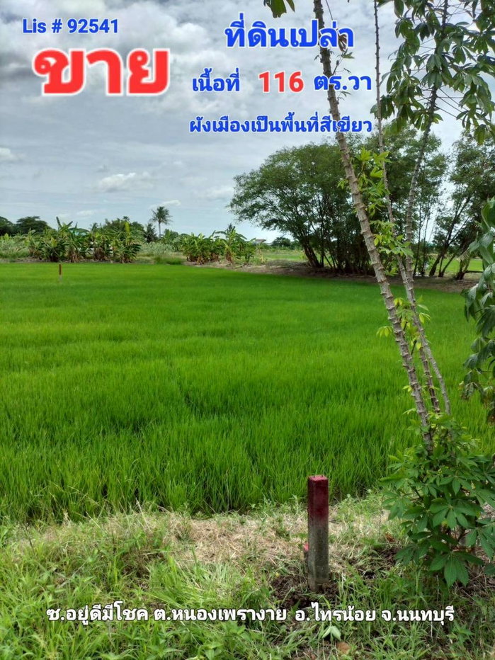 รูป 92541 - ขาย ที่ดินเปล่า ต.หนองเพรางาย อ.ไทรน้อย จ.นนทบุรี - รูปที่ 1/10