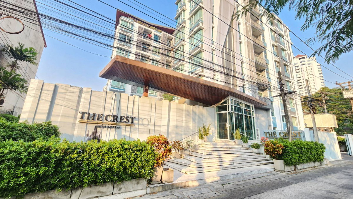 picture Rent The Crest Sukhumvit 49, 7th floor, size 34 sqm, Eastern balcony - 8/14