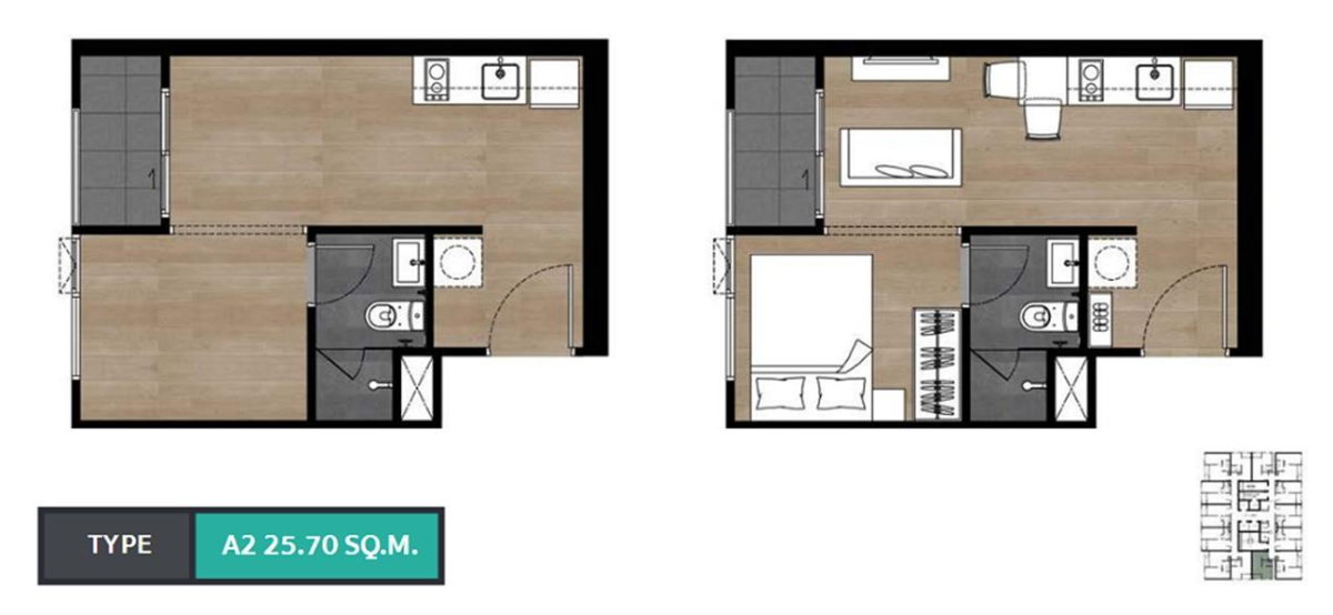 picture 🏙️ **Unio H Tiwanon | 14F | Large Studio | Tenant Included** - 7/11