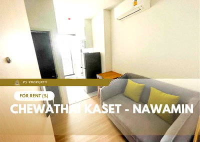 Condos for rent : For Rent 📍 Chewathai Kaset - Nawamin 📍 Fully furnished and equipped with appliances; near Central Ladprao.