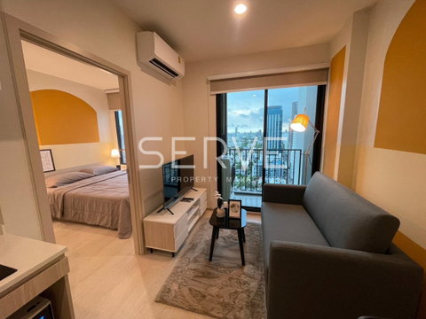  1 Bed Large Room City View Fully furnished Condo Good Location Close To MRT Lat Phrao 150 m.  @ Nue Noble Ratchada Lat Phrao