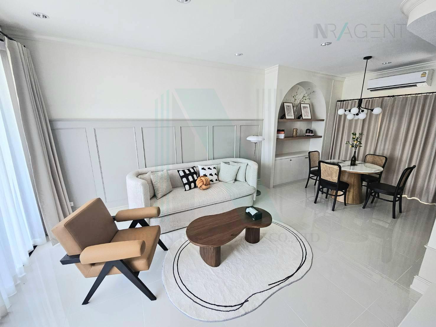 3-bed townhouse for rent, 152 sqm, 20 sq wah, Baan Klang Muang Rama 9 - Krungthep Kreetha