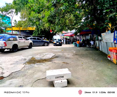 Land for rent Sripatum University : Vacant land behind the gas station, approximately 600 sq.m.