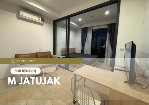 For Rent 🔥 M Jatujak 🔥 Pet-Friendly 🐈 Fully furnished and equipped with appliances; near MRT Kamphaeng Phet.