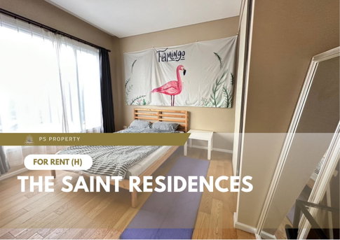 For Rent 📍 The Saint Residences 📍 Fully furnished and equipped with appliances; near BTS Ha Yaek Lat Phrao.