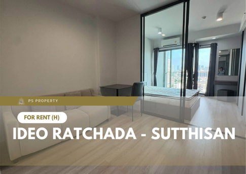 For Rent 📍 IDEO Ratchada - Sutthisan 📍 Unobstructed view, fully furnished with all appliances; near MRT Sutthisan.