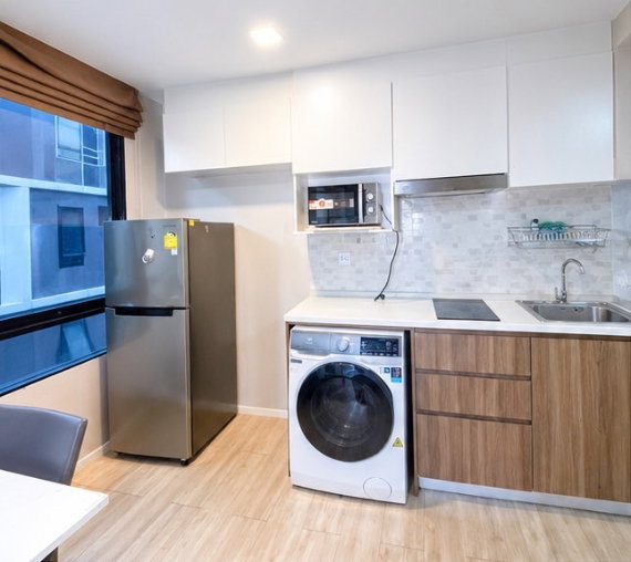 รูป T302 ให้เช่าคอนโด Atmoz Lardprao71 (แอทโมซ ลาดพร้าว71) ทำเลดี ห้องมุม มีWalk-in Closet ห้องสวย เฟอร์ครบ มีเครื่องซักผ้า - รูปที่ 5/12