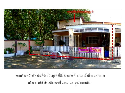 ที่ดิน ปลวกแดง : ที่ดินพร้อมสิ่งปลูกสร้าง 38 ตร.วา โชควดี ปลวกแดง ระยอง 1.2M