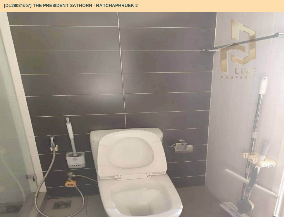 รูป DL26081557 ให้เช่าคอนโด เดอะ เพรสซิเดนท์ สาทร - ราชพฤกษ์ 2 (The President Sathorn - Ratchaphruek 2) ใกล้ BTS บางหว้า พร้อมเข้าอยู่ โทรด่วน 0653619502 LineID @952jdxxk - รูปที่ 8/9