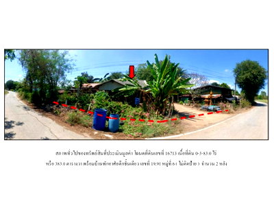 บ้านเดี่ยว สุพรรณบุรี : ที่ดินพร้อมสิ่งปลูกสร้าง 383 ตร.วา เดิมบางนางบวช สุพรรณบุรี 748,000