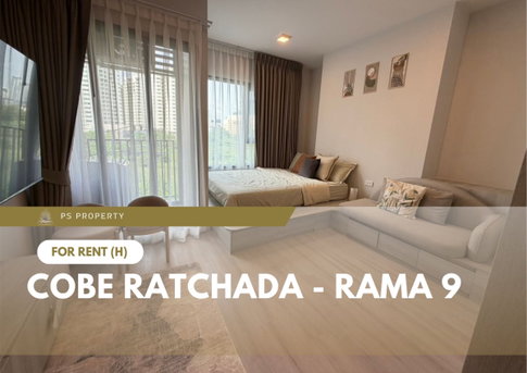 For Rent ✨ COBE Ratchada - Rama 9 ✨ Fully furnished and equipped with appliances; near MRT Thailand Cultural Centre.