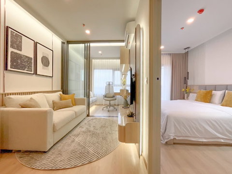 (PM011) ให้เช่า Life Rama 4–Asoke | 1 Bedroom Plus 35ตร.ม. ชั้น19 วิวแม่น้ำ | 34K