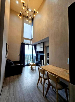 Condos for rent : ✨Condo for rent near BTS Punnawithi: The Line Sukumvie 101: Duplex 1 bed, fully furnished, convenient travel, near Anglo Singapore School 