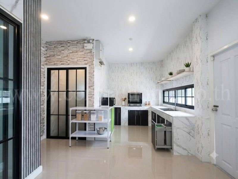 รูป บ้านเดี่ยว ชั้นเดียว 91 ตรว. สไตล์นอร์ดิก (Nordic House Style) สวยหรู ร่มรื่น กว้างขวาง พร้อมเข้าอยู่ได้ทันที - รูปที่ 4/17