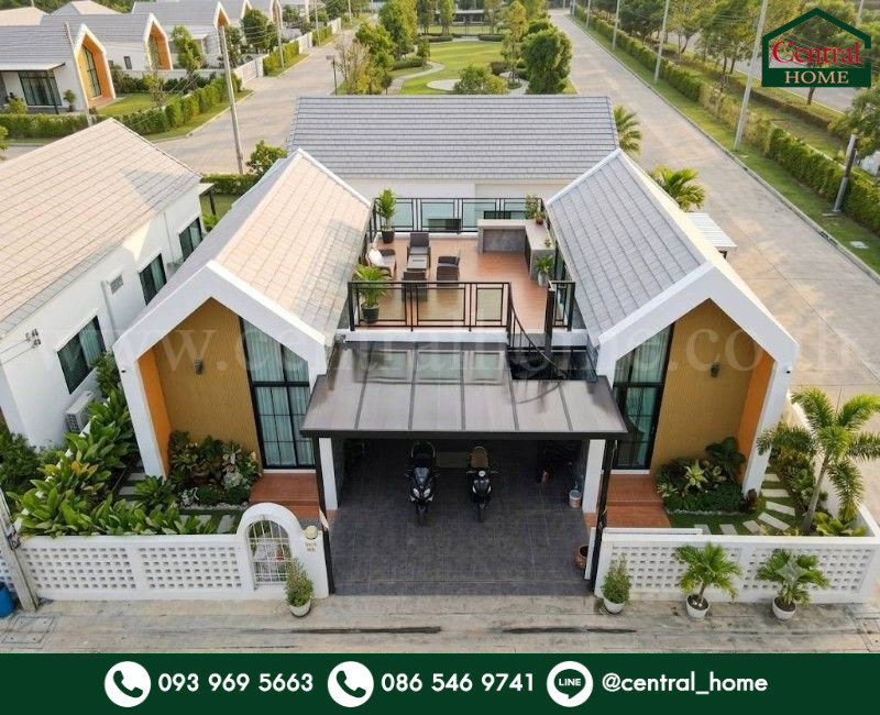 รูป บ้านเดี่ยว ชั้นเดียว 91 ตรว. สไตล์นอร์ดิก (Nordic House Style) สวยหรู ร่มรื่น กว้างขวาง พร้อมเข้าอยู่ได้ทันที - รูปที่ 1/17