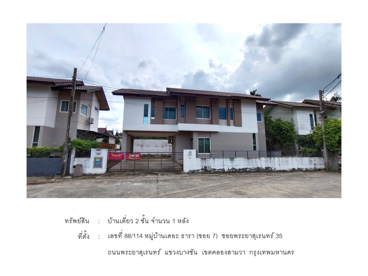 รูป ที่ดินพร้อมสิ่งปลูกสร้าง 80 ตร.วา เดอะ ธารา เขตคลองสามวา กรุงเทพมหานคร 5.2M - รูปที่ 1/5