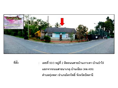 Houses for sale Khok Pho Pattani : HOME 288.1 Sq.w. Khok Pho Pattani for 363,000