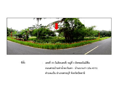 ขายบ้านเดี่ยว : ที่ดินพร้อมสิ่งปลูกสร้าง 1456 ตร.วา สายบุรี ปัตตานี 805,000