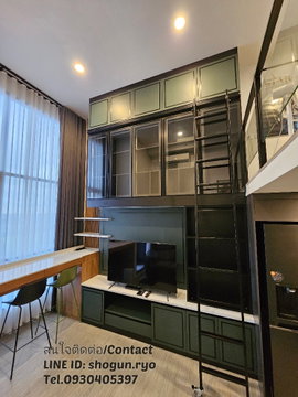 🚝 Duplex 2, Spacious built-in, extra wide 39 sqm. Origin Plug & Play Ramkhamhaeng Triple Station (near MRT Lam Sali, The Mall Bang Kapi) 