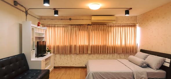 รูป 🐰 เมืองทองธานี ป็อปปูล่า คอนโด ตึก T5ชั้น 6 💟ห้องแยก+ วิวนอก 👉 4,200 บ 🖥 2แอร์ +2Bed + ตู้เย็น + น้ำอุ่น+TV 🚶📞 080-545-2028 ☎️ Line ID: @darinmt   - รูปที่ 3/5