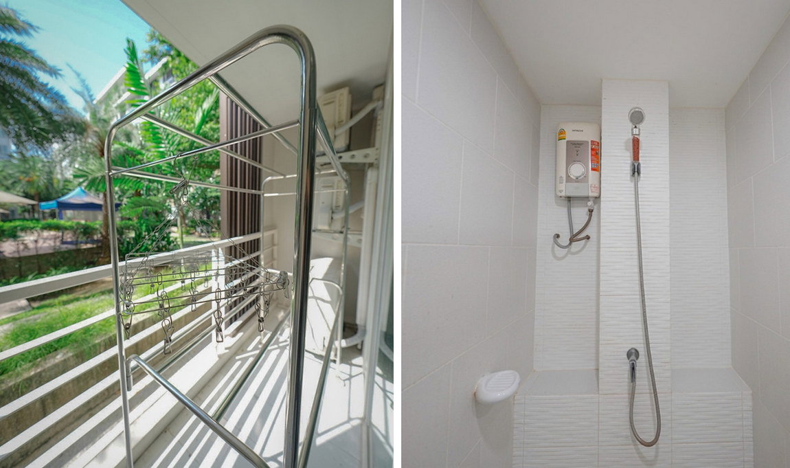 รูป Call : 099-624-1956 Condo Elements Srinakarin ตรงข้ามซีคอนสแควร์ 58 ตารางเมตร 2 ห้องนอน 2 ห้องน้ำ ชั้น 1 ตึก 4 ติดสระว่ายน้ำ ตกแต่งครบ (Owner Post) - รูปที่ 8/13