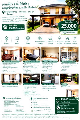 Houses for rent Chiang Mai :  House for Rent at Karnkanok Ville 12