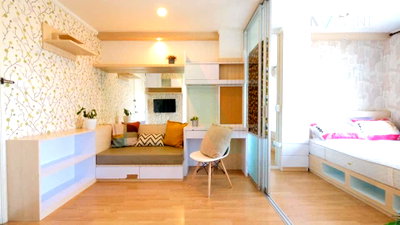 Condos for rent : For Rent Condo LUMPINI VILLE LASALLE - BEARING Building C, Floor 18,1 bed room, Room size 27.00 sqm