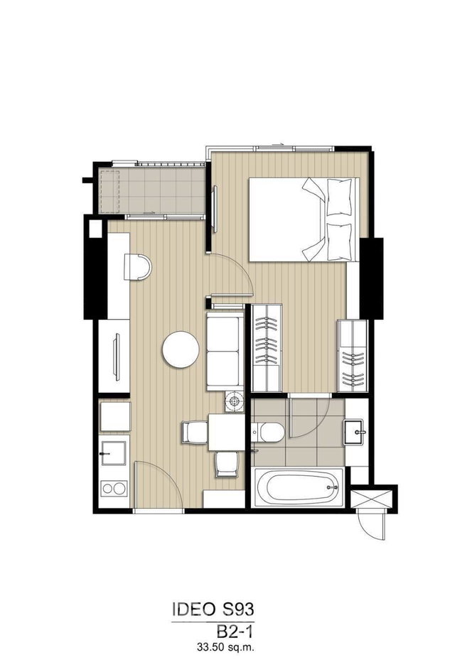 picture 1-BR 100m To BTS Bang Chak At Ideo Sukhumvit 93 (ID 3358223) - 14/14