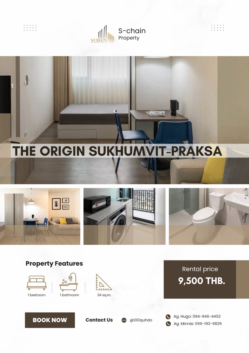 🚆💛 ใกล้ BTS แพรกษา! เดินทางง่าย ใกล้แหล่งช้อปปิ้ง ✨ The Origin Sukhumvit – Praksa ✨ NO-088