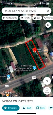 Land for rent : **Land for rent, 2 ngan 56 sq. wa, next to highway, Siwichian, Nam Yuen, Ubon Ratchathani Province, 5,000 THB/month (partial rental available)**