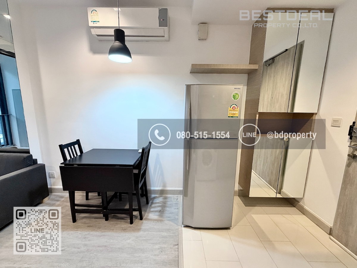 รูป Bestdeal ให้เช่า 1 ห้องนอน 31ตรม.ราคา 16,000/เดือนเท่านั้น เฟอร์นิเจอร์และเครื่องใช้ไฟฟ้าครบ“IDEO MOBI RAMA 9” ใกล้MRT และ เซ็นทรัลพระราม 9 - รูปที่ 7/11