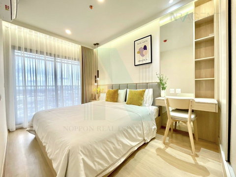 📌 For Rent Condo LIFE RAMA 4-ASOKE Building 1, Floor 19,1 bedroom plus, Room size 35 sqm