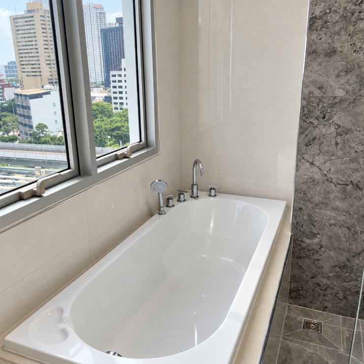 รูป 🇹🇭 ให้เช่า VILLA SATHORN 2 นอน 2 น้ำ 🚆 ติด BTS กรุงธนบุรี 0 เมตรพร้อมเข้าอยู่ - รูปที่ 10/46