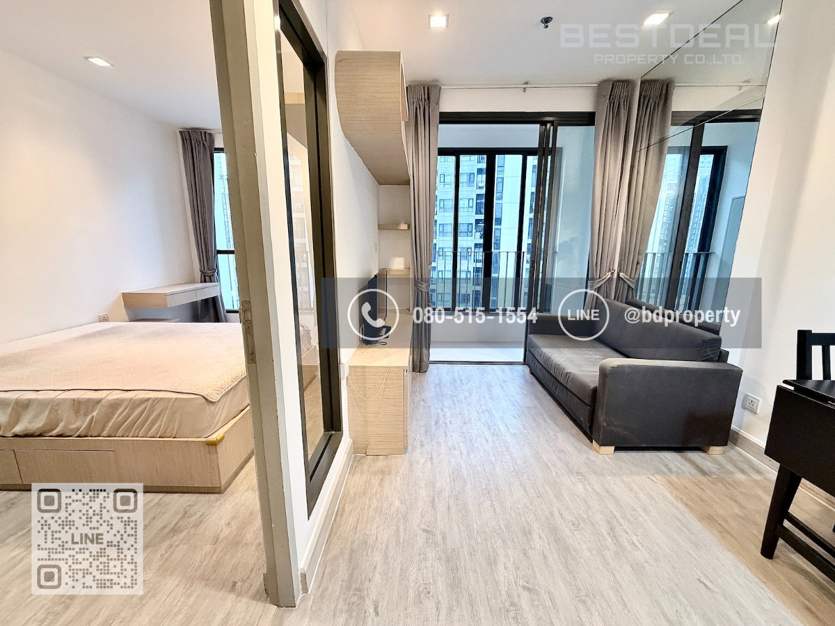 รูป Bestdeal ให้เช่า 1 ห้องนอน 31ตรม.ราคา 16,000/เดือนเท่านั้น เฟอร์นิเจอร์และเครื่องใช้ไฟฟ้าครบ“IDEO MOBI RAMA 9” ใกล้MRT และ เซ็นทรัลพระราม 9 - รูปที่ 3/11