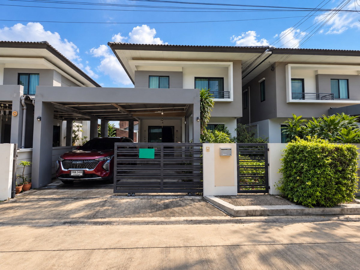 รูป 🏡 ปล่อยเช่าบ้านแฝดสไตล์โมเดิร์น ทำเลดี พร้อมอยู่ ใกล้รถไฟฟ้า! โครงการอารียา โคโม่ วงแหวน-รามอินทรา | - รูปที่ 1/16