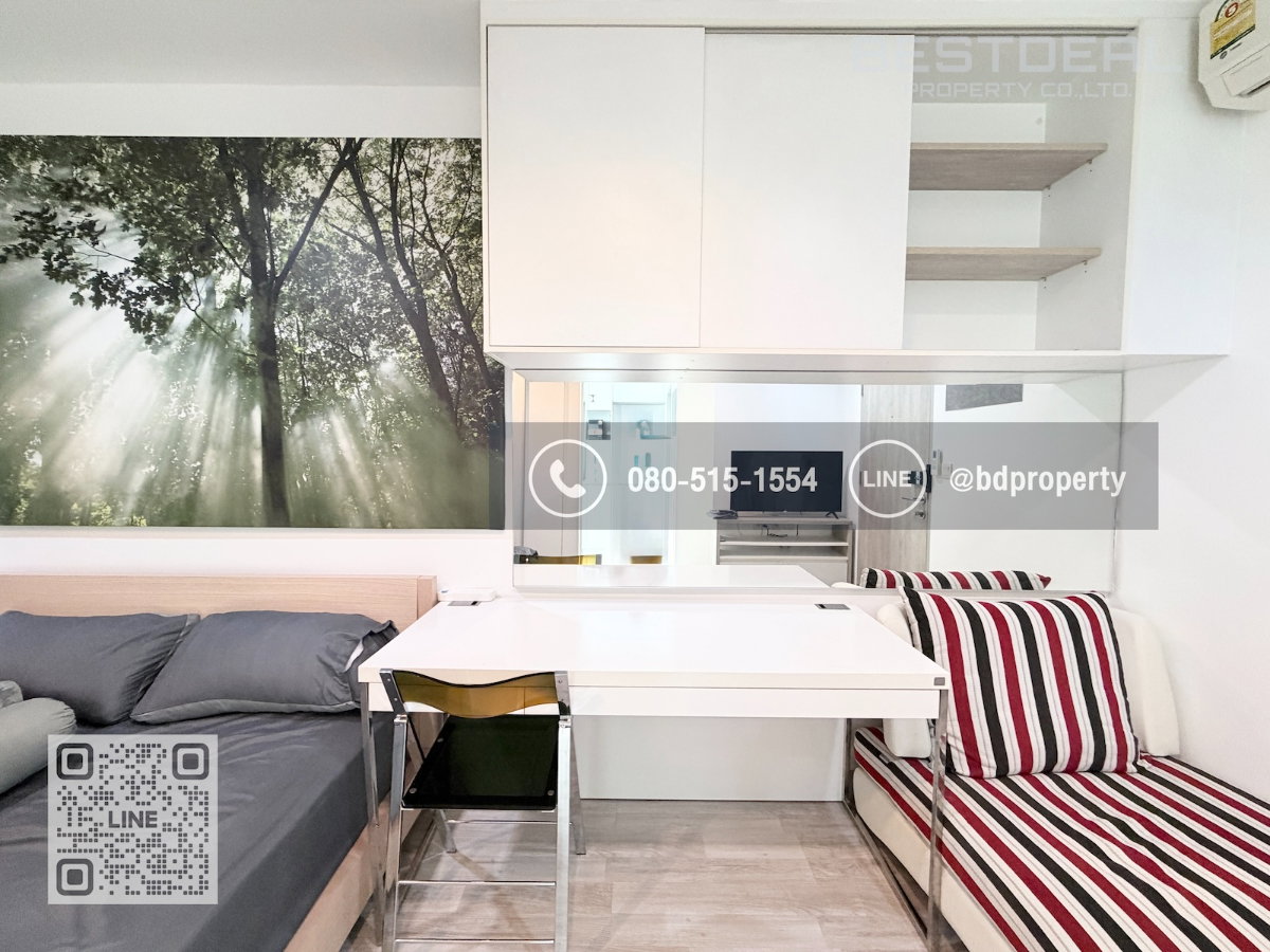 รูป Bestdeal ให้เช่า Studio 22ตรม.ราคา 13,000/เดือนเท่านั้น เฟอร์นิเจอร์และเครื่องใช้ไฟฟ้าครบ “IDEO MOBI RAMA 9” ใกล้MRT และ เซ็นทรัลพระราม 9 เพียง 80 ม. - รูปที่ 2/10