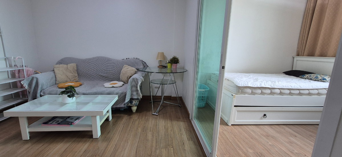 รูป ให้เช่าห้องแต่งพร้อม เฟอร์ครบ ห้องใหญ่ วิวดี ราคาถูก ใกล้ ARL และ MRT สถานีหัวหมาก - รูปที่ 4/12