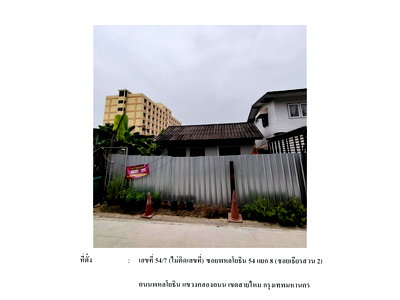 Land for sale Metropolitan Electricity Authority Bang Khen : LAND 61 Sq.w. Sai Mai Bangkok for 2.6M