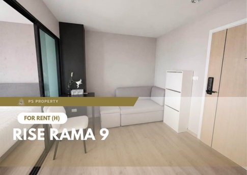 For Rent 🔥 Rise Rama 9 🔥 Fully furnished and equipped with appliances; near MRT Rama 9.