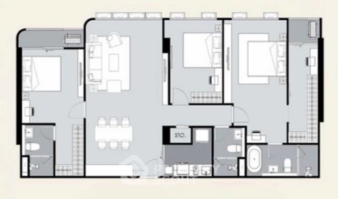 3-BR Condo at Supalai Elite Sukhumvit 39 near MRT Phetchaburi (ID 3362255)