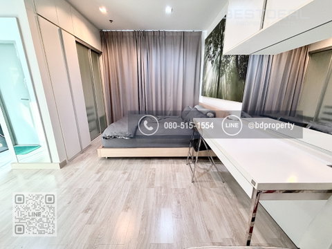 Bestdeal ให้เช่า Studio 22ตรม.ราคา 13,000/เดือนเท่านั้น เฟอร์นิเจอร์และเครื่องใช้ไฟฟ้าครบ “IDEO MOBI RAMA 9” ใกล้MRT และ เซ็นทรัลพระราม 9 เพียง 80 ม.