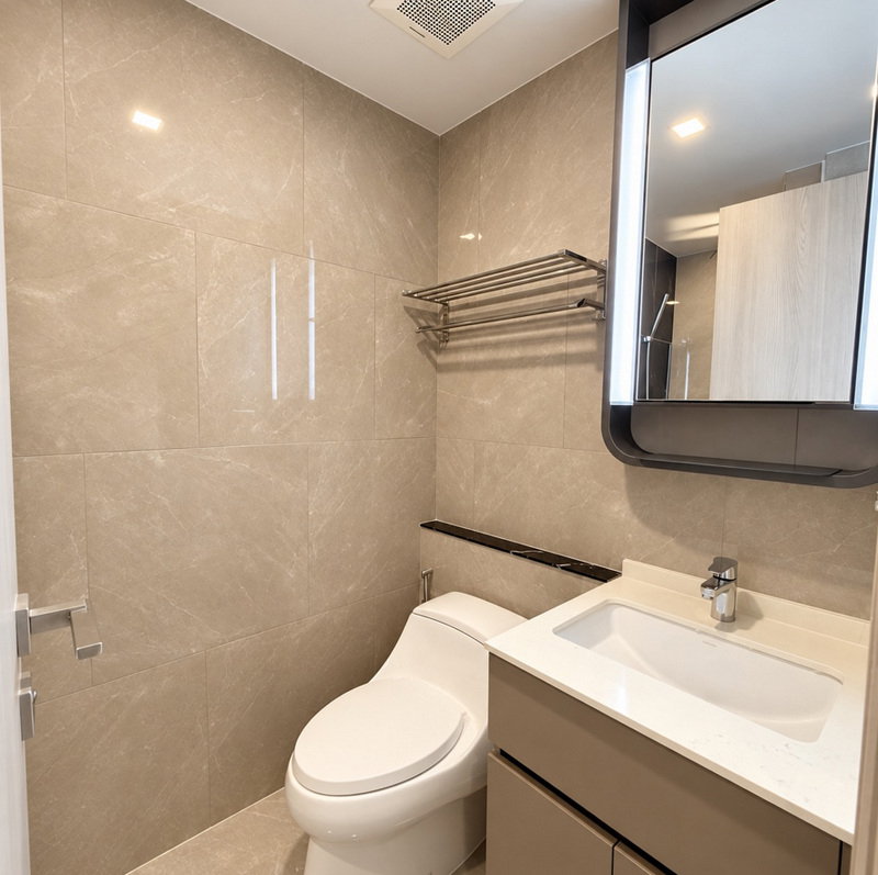รูป Call : 062-946-2498 Condo One9Five Asoke-Rama 9 (ห้องใหม่) 25.5 ตารางเมตร สตูดิโอ ชั้นสูง ตึกB พร้อมเข้าอยู่ - รูปที่ 7/12