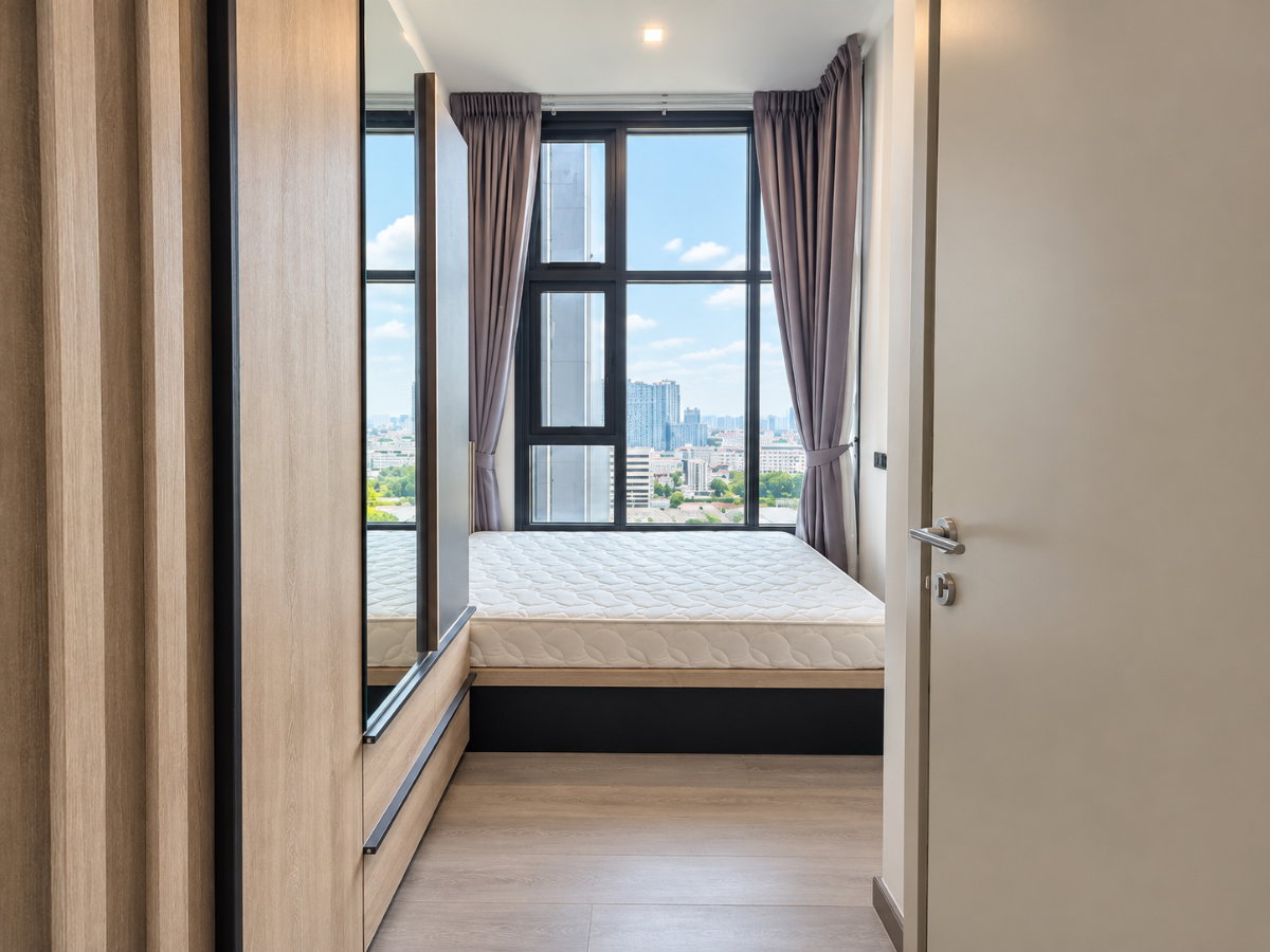 รูป 🏠 P0272 ให้เช่า THE LINE Sukhumvit 101 (เดอะ ไลน์ สุขุมวิท 101) รูปแบบ: 1 ห้องนอน ขนาด: 28 ตร.ม. | ชั้น: 12A (วิวสระว่ายน้ำสวยๆ ไม่บล็อกวิว) - รูปที่ 5/6
