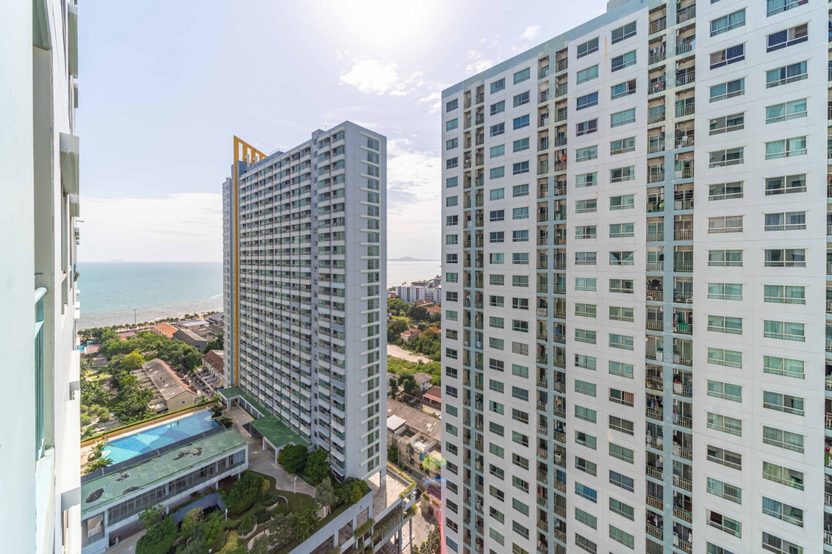 รูป ให้เช่าคอนโด ลุมพินี พาร์ค บีช จอมเทียน (Lumpini Park Beach Jomtien) อาคาร B ชั้น 24 ขนาด 32 ตร.ม. ชั้นสูง วิวสวย ลมดี สภาพดี สะอาด - รูปที่ 6/10