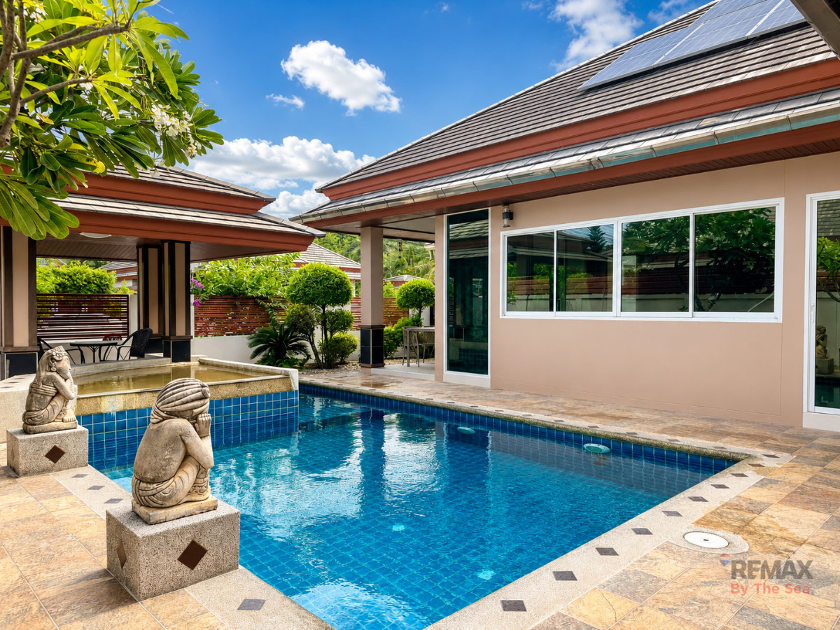 ขายพูลวิลล่า บ้านเปี่ยมมงคล ห้วยใหญ่ | 3 ห้องนอน 3 ห้องน้ำ | ที่ดินใหญ่ 107 ตร.ว. | Solar Cell